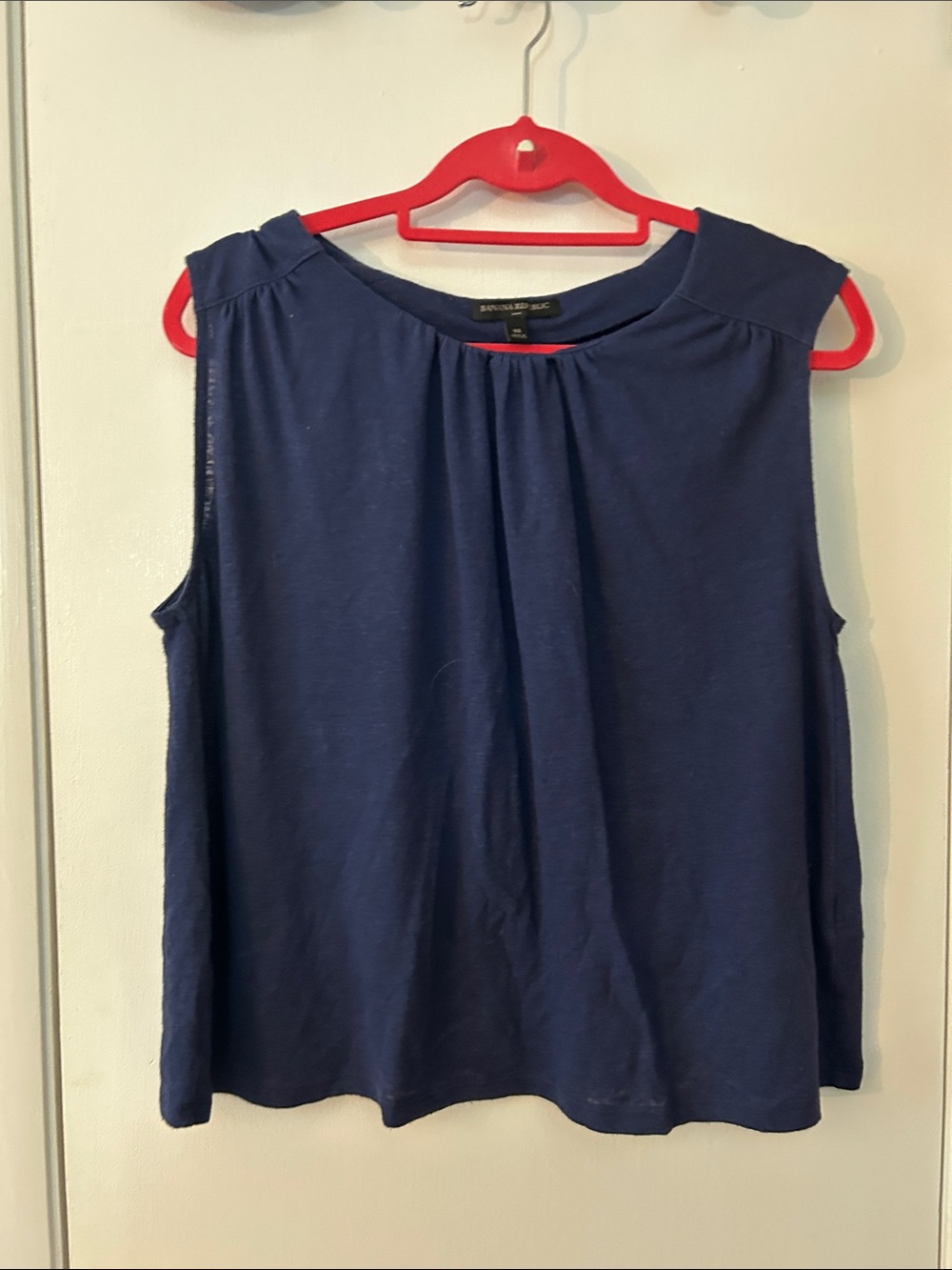 Navy linen shell